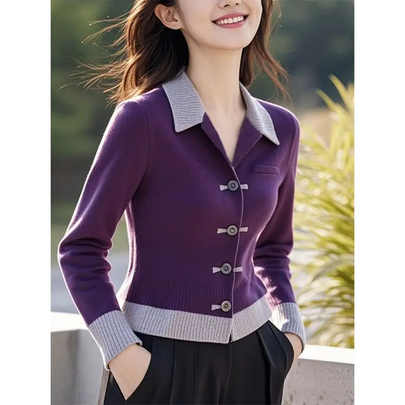 Áo Cardigan, Cao Cấp Và Thanh Lịch, Dành Cho Mùa Thu Và Mùa Đông, Thiết Kế Giấu Bồng Bềnh Vai, Phong Cách Trung Quốc Mới, Phong Cách Quốc Gia, Áo Len Khóa Cho Nữ, Hàng Mới Về Top Women Kem