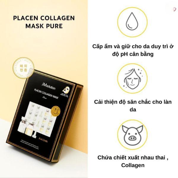 Product Introduction of Mua 1 Hộp Mặt Nạ JM Solution Placen Collagen Pure 10 miếng 6