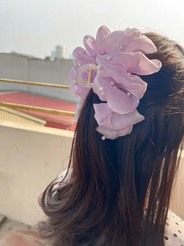 Kẹp Tóc Nơ Nhiều Lớp Đính Hạt Cho Nữ Women Cài Tóc 5