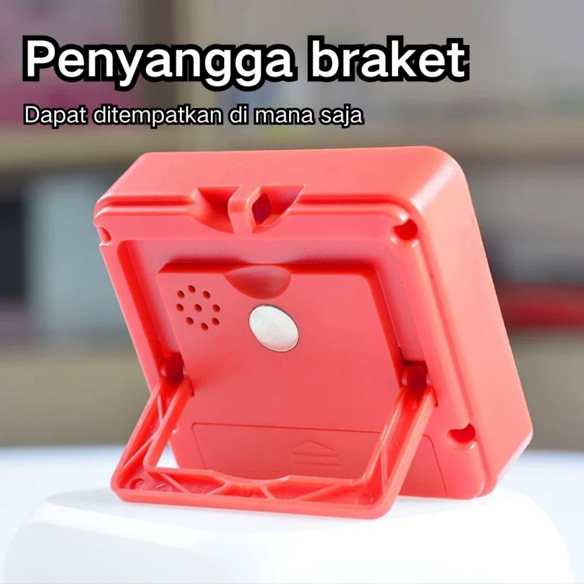 Timer Digital Multifungsi dengan Magnet, Klip & Display Backlight - Stopwatch, Countdown, Alarm, Snooze - Untuk Belajar, Dapur, Olahraga, Travelling