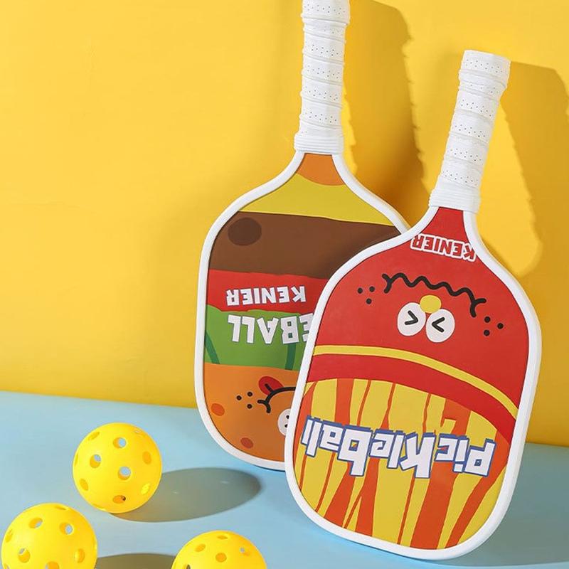 Product Introduction of Cute 2 Pickleball Racket Pickleball Paddles Set Non Slip Grip 4 Balls Pickleball Racket Fiberglass Surface Fiberglass Pickle Ball Paddles Men Women 11
