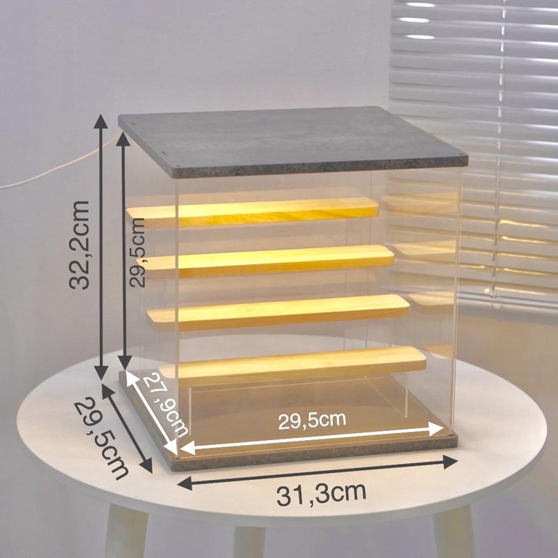 Hộp đựng mô hình 24 Có Đèn đồ chơi búp bê gấu bông KT 320x320x322-334cm Lắp Ráp Mica Nhà Búp Bê Toy