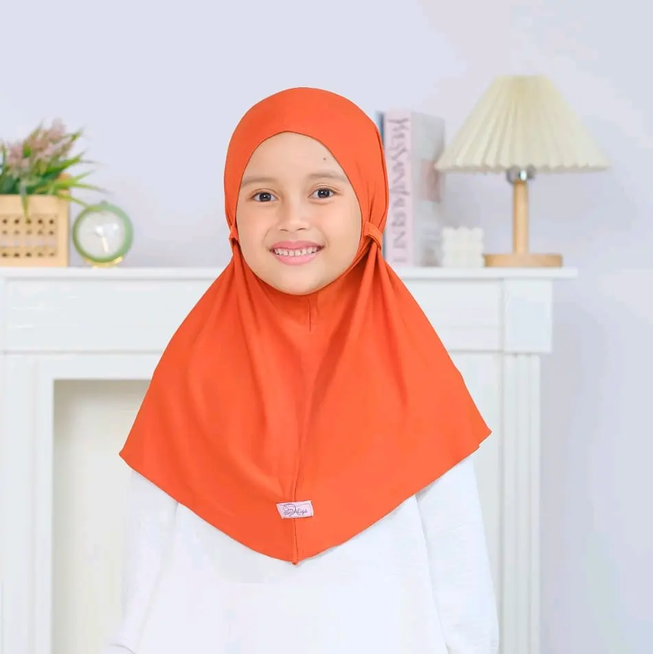 Hijab Bergo Anak Tanggung (usia 3 sampai 5 tahun) | hijab non ped | hijab bergo Jersey Zoya