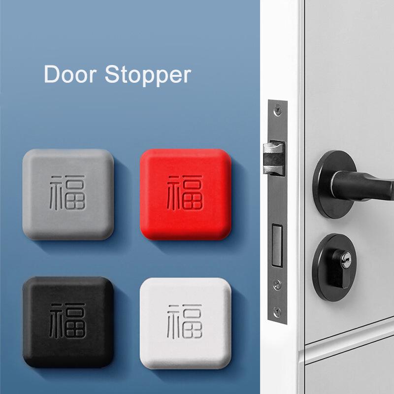 Chinese Fu Door Stopper Silicone Anti-Collision Toilet Bumper Wall Protector Pad 1