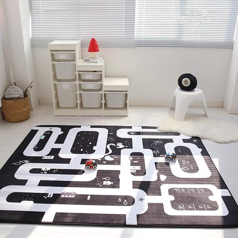 Product Introduction of INS Cashmere-like Cute Hopscotch Home Children's Game Blanket Crawling Non-Slip Game Mat Machine Washable 6