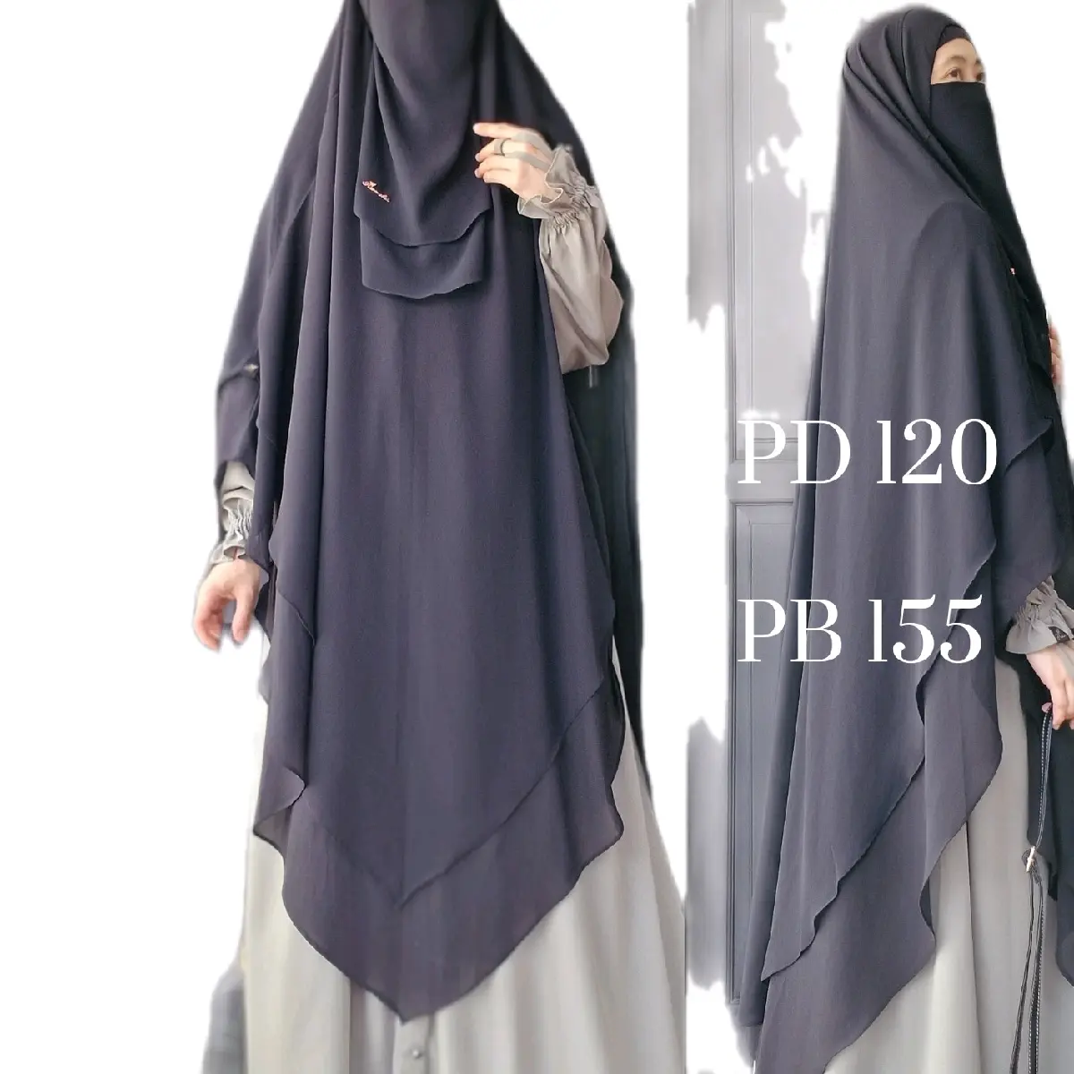 Khimar Extra Soft Pet dan Franch Khimar Lancip by FQueensha