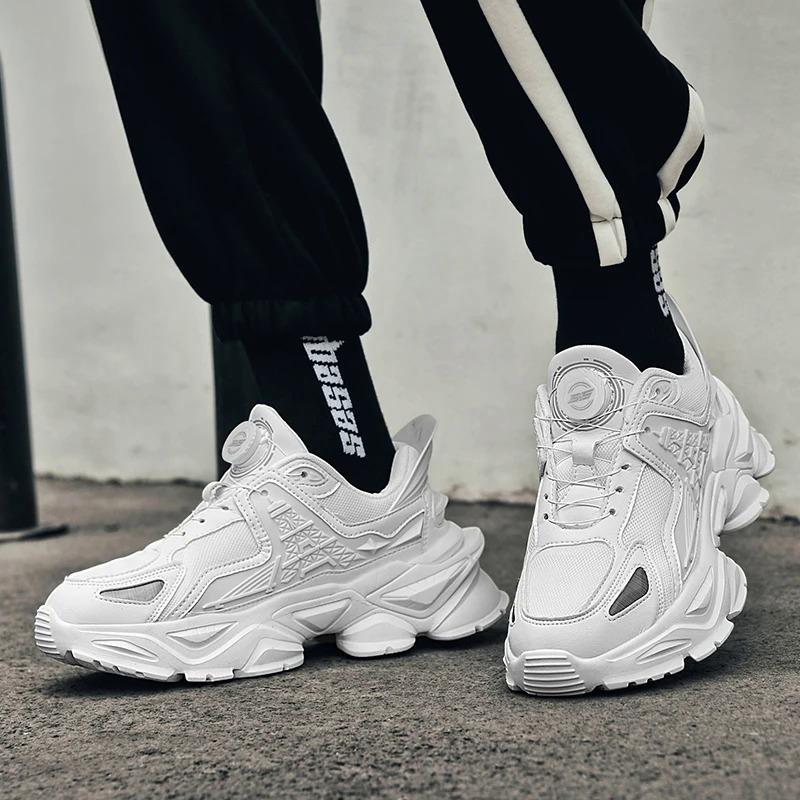 Personalizza le scarpe da ginnastica casual sportive da uomo con manopola rotante, design riflettente, trasformatrici vuote, scarpe da corsa e da passeggio per le donne, scarpe da ginnastica, runner_voghion.com