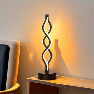 USB Powered Wave-shaped LED Light Bar, Creative LED Wave Shape Table Lamp, Home Bedroom Bedside Desk Lamp, Suitable for Home & Bar