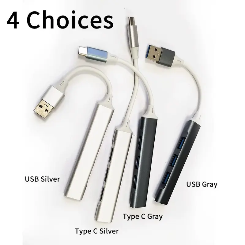LEVINO USB HUB Type C / USB A Hub High Speed USB 3.0 Adapter to 4 Port Multi Splitter USB 3.0 Hub Otg Splitter For PC/Android/IOS 5