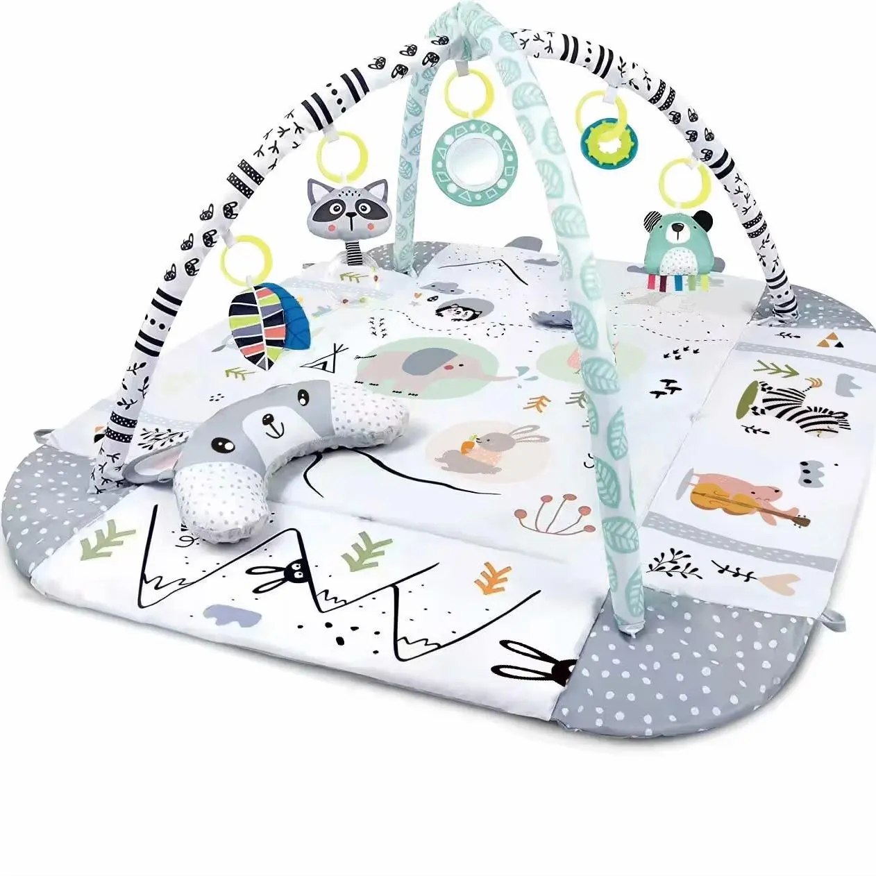 4 in 1 Foldable Baby Playgym, Multifunctional Baby Fence, Baby Fitness Rack, Baby Crawling Mat, Baby Activity Center, Baby Toys