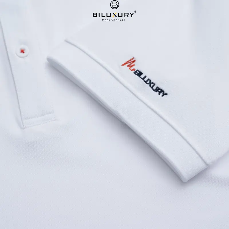 Áo Polo Biluxury Cao Cấp Vải Recycle Thân Thiện Với Da 8APCT432TRK Form Body Fit Ôm Vừa Người Menswear Nam Có Cổ Tay Ngắn Shirt 3