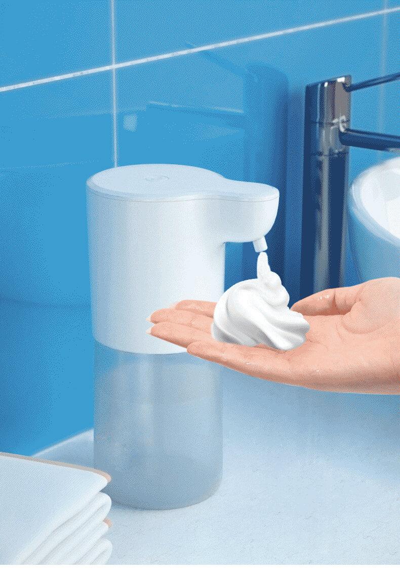 Product Introduction of 【SKIT SG】350ml/600ml Automatic Touchless Soap Dispenser w/ 2000mah Rechargeable Battery, Infrared Motion Sensor Hands Free Foam/Liquid Gel Soap/Sanitizer for Bathroom Kitchen, Handfree Auto Foaming IPX4 Waterproof Smart Dispenser Machine Via USB Charging 11
