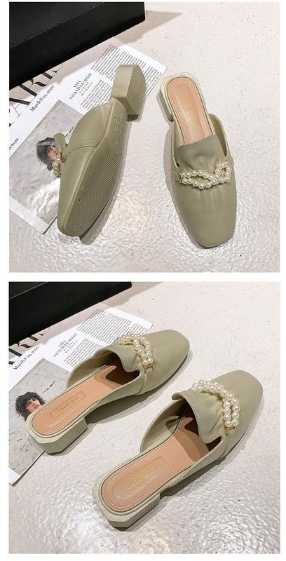 Product Introduction of Women's Summer Fashionable Outdoor Slippers 2022 New Korean Style Internet Celebrity Ins Home Non-Slip Cute Trendy Closed Toe Half Slippers 20