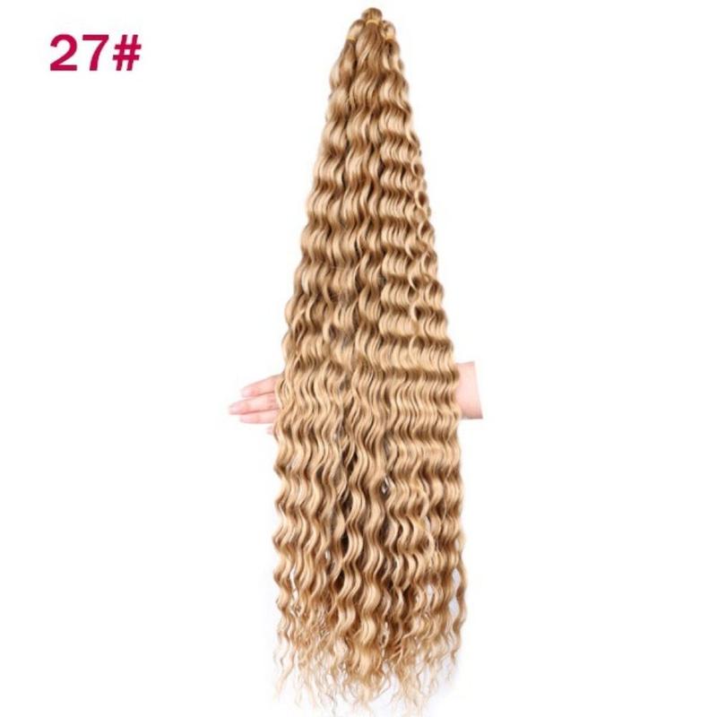 Product Introduction of Fluffy Freetress Deep Twist Crochet Hair Ombre Afro Curls Synthetic Crochet Hair Natural Curly Crochet Braiding Hair Extensions African 11