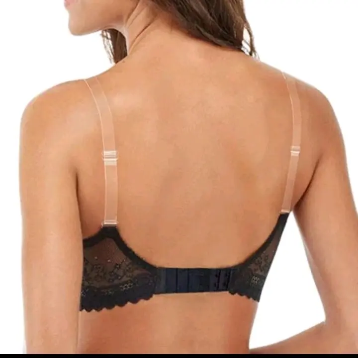 TALI BH TRANSPARAN 1 PASANG/TALI BRA BENING set .