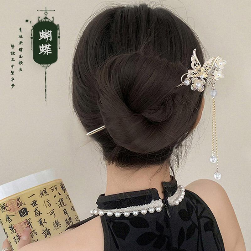 Kẹp Tóc, Phong Cách Cổ Trang, Phong Cách Trung Quốc Cao Cấp, Làm Bằng Gỗ Đàn Hương, Kẹp Tóc Tua Rua, Thích Hợp Cho Trang Phục Hanfu, Phụ Kiện Tóc, Mặt Hàng Bán Chạy Cho Phụ Nữ 1
