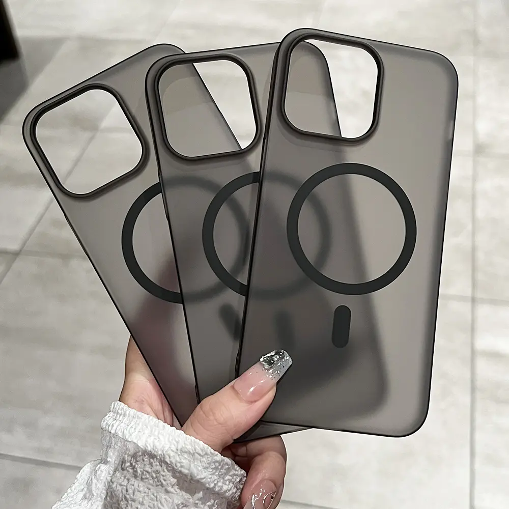 เคส Magsafe, ผิวด้าน, บางเฉียบ, เข้ากันได้กับ iPhone 15, 16, 14, 11, 12, 13, Pro Max, Plus, ที่ชาร์จไร้สายแบบแม่เหล็ก, ฝาครอบ PC แบบแข็งและโปร่งแสง
