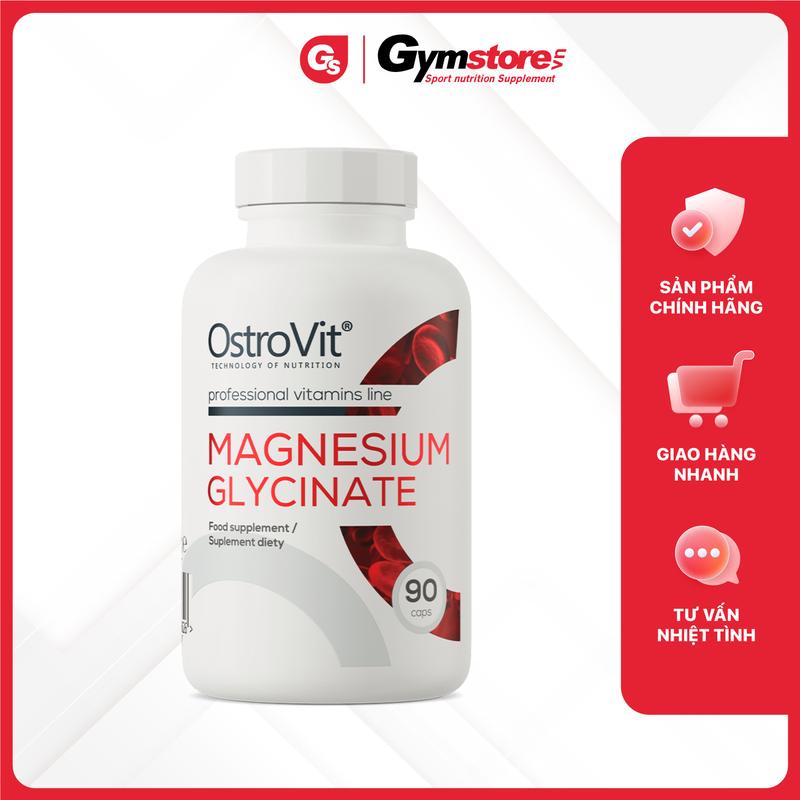 Viên uống bổ sung magie OstroVit Magnesium Glycinate 90 viên | Made in Ba Lan | GYMSTORE