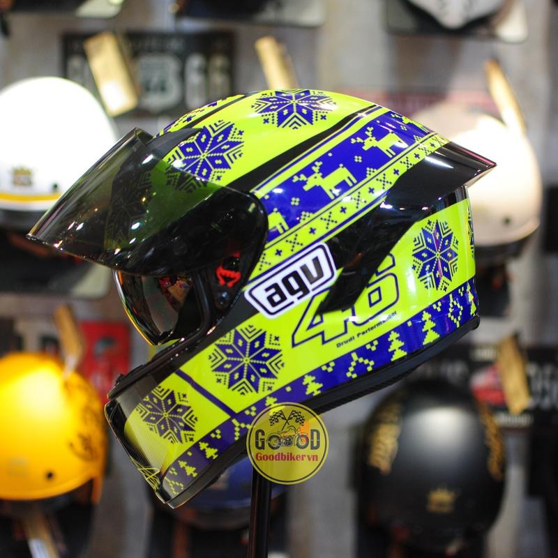 Mũ bảo hiểm Fullface 2 kính ROYAL M266 tem A.G.V Winter Helmet