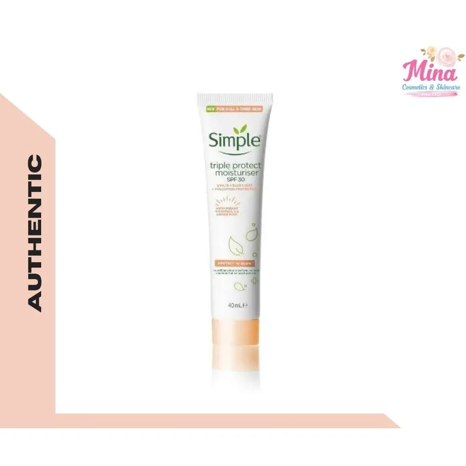 [Mẫu mới - Bill UK] Kem Dưỡng Ẩm Kiêm Chống Nắng Simple Protect n Glow Triple Protect SPF 30 40ml Skincare Sunscreen