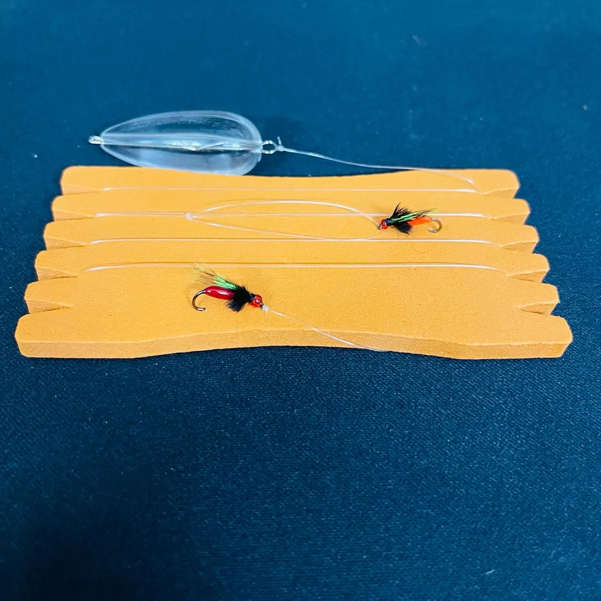 [Mồi lure mương]  Bộ thẻo 2 bọ buộc sẵn kèm hạt trợ ném