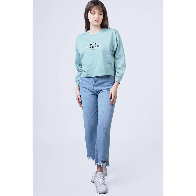 Logo Jeans Kaos Wanita Airy Light Green 14779L4LN 3