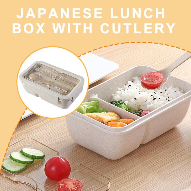 Product Introduction of 1pc Bento Box Leakproof Lunch Containers Cute Lunch Boxes For Spoon/Chopsticks Dishwasher I5X9 33
