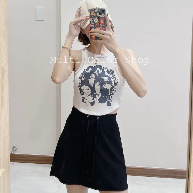 Áo croptop nữ sát nách vạt bầu cực xinh 4