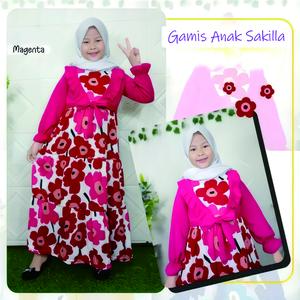 Gamis Anak Sakilla Rompi Menyatu GOGOFASHION 615 Muslim Baju