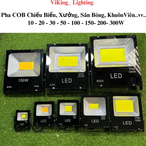 Đèn Pha Led COB 10W 20W 30W 50W 100W Điện 220V Chống Nước IP66 Chiếu Biển Quảng Cáo Sân Bóng Nhà Rạp Nhà Xưởng Kho Bãi