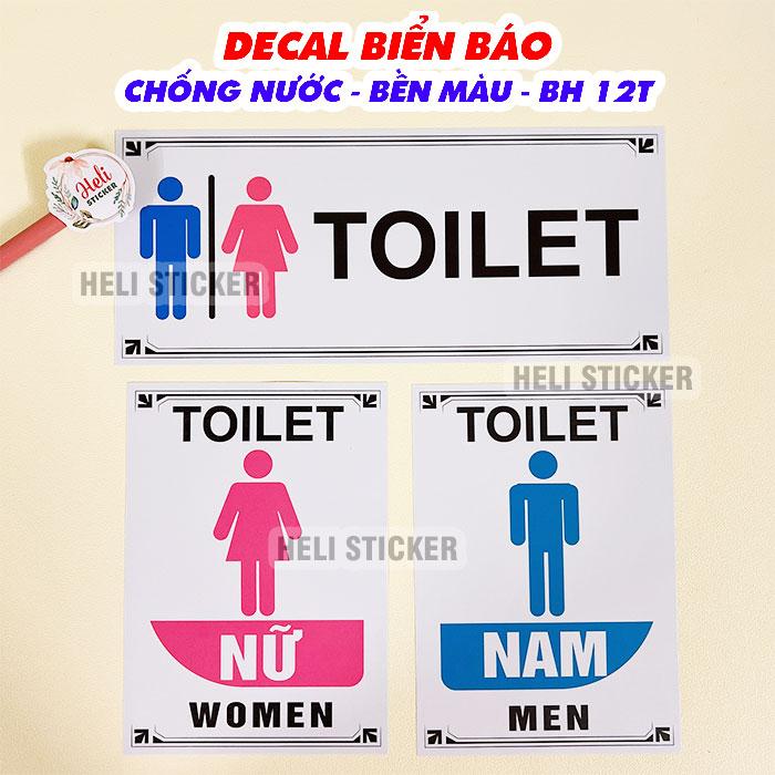 Decal Dán Nhà Vệ Sinh Toilet WC, Biển Báo Decor Nhà Vệ Sinh, - TikTok ...