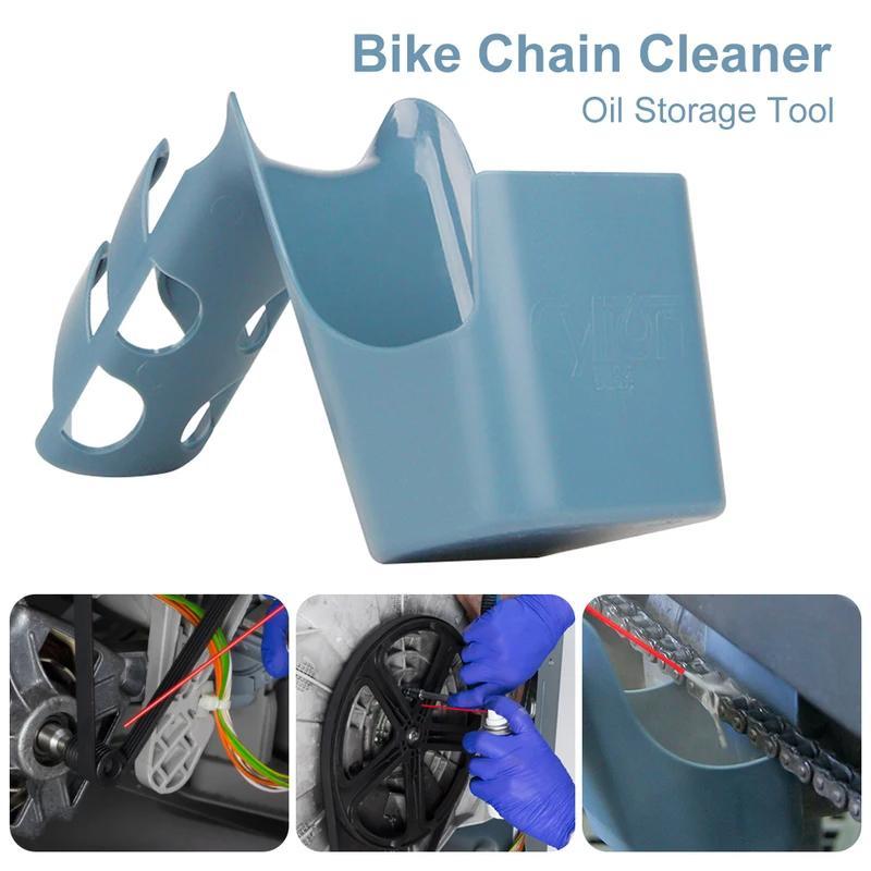 Product Introduction of Motorcycle Chain Cleaning Tool, Motorcycle Chain Oil Stain Storage Tool Box, Chain Oil Anti Splash Tool Set, Motorcycle & Bicycle Accessories 2