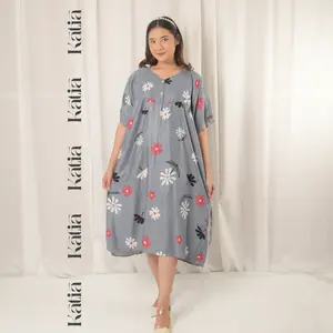 Daster Payung Super Jumbo ET 2 - LD 130 Muat sampai BB 100 Kg Busui Friendly Kain Rayon Halus Lembut Jatuh