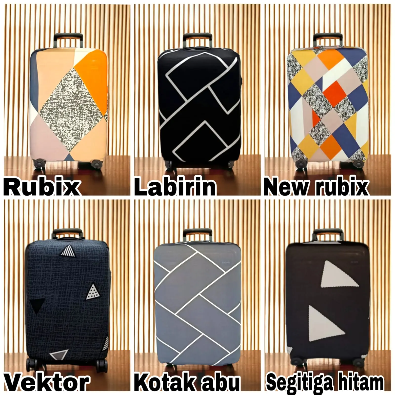 Sarung PELINDUNG koper elastis/Cover koper motif PREMIUM stretch