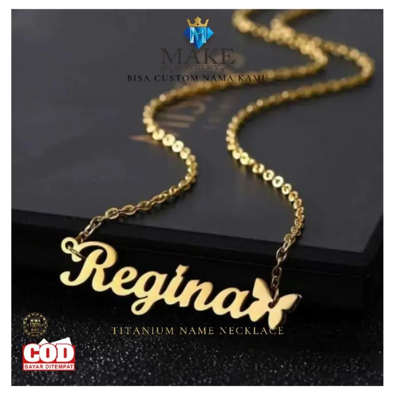 Make Kalung Nama Custom Titanium Anti Karat Anak dan Dewasa