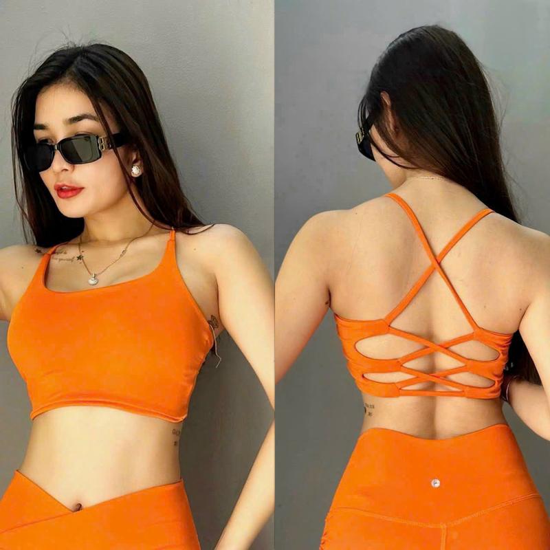 Áo Bra Đan Dây Lưng Nữ Thể Thao Cá Tính KÈM SẴN MÚT Thun Lạnh Co Giãn Chất Lượng ❣♥❤❥m❥❤♥❣ ❣♥❤❥nâu❥❤♥❣