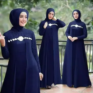 Elana Maxii Gamis Piral Elena Dress Wanita Terbaru Barukat Pesta Lebaran Grey Maxi Mocca Muslim Tebal Kondangan Mustard Mutiara Bahan Moscrepe Premium