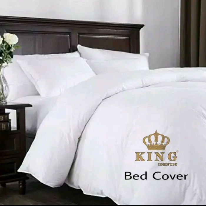 King identic Bed Cover Single / Inner. Putih polos. Hanya Bed Cover Saja