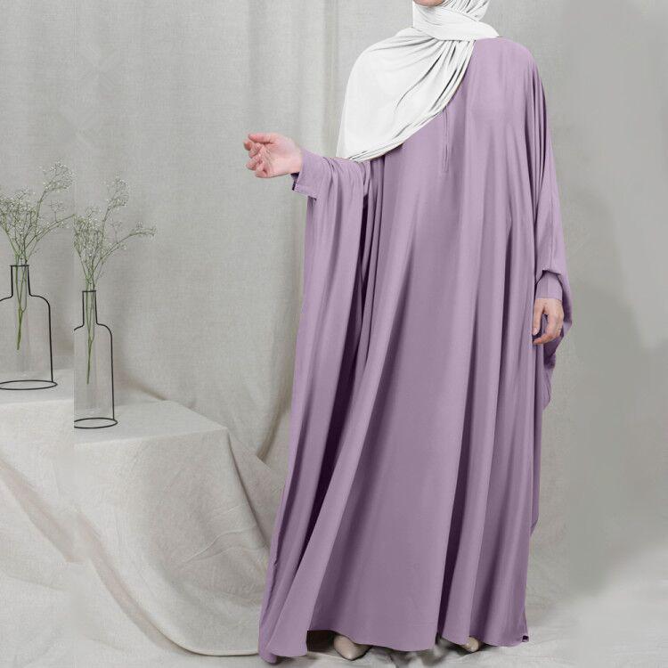 Product Introduction of Large Swing Solid Color Robe Dress plus Size Women's Loose Casual| abayas singapore alaydrus bambina baju kurung raya 2025 ke barung butterfly sparkly dress coquette mesir black lavella luna plus size pashmina zainab collection glitter 12