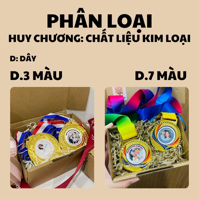 [TẶNG HỘP GÓI]_ HUY CHƯƠNG TÌNH YÊU in ảnh theo yêu cầu, tặng bạn trai/bạn gái/người yêu ngày kỷ niệm, sinh nhật 1