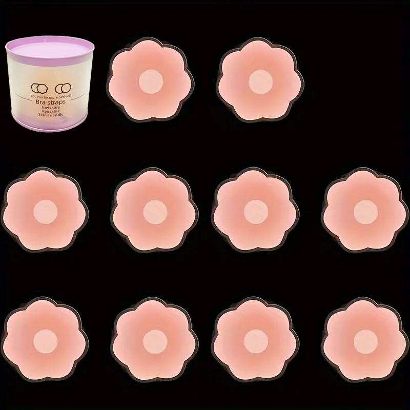 Product Introduction of 5 Pairs Silicone Nipple Cover Reusable Lift Invisible Bra Adhesive Bra Pads Sticker Nipple Cover Pads 5