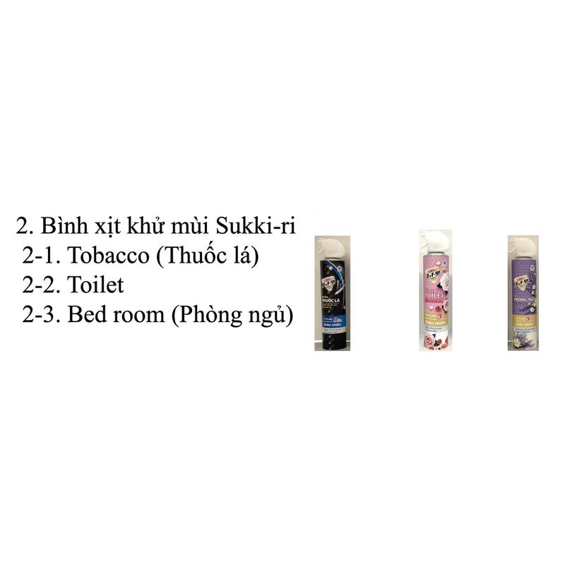 Bình Xịt Khử mùi Toilet Sukkiri 320ml xịt nén khí tinh dầu thơm siêu khử mùi hôi ẩm móc 4