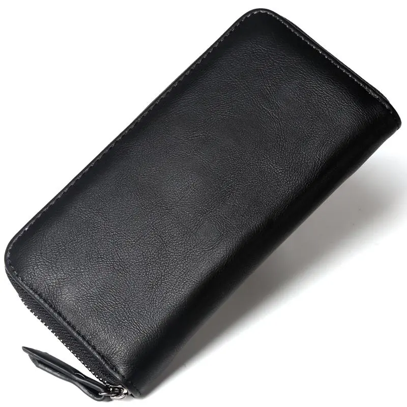 Japanese Style Street Clutch Bag Fashion Mobile Phone Bag High Quality Zipper Long Wallet Multi-card Slot