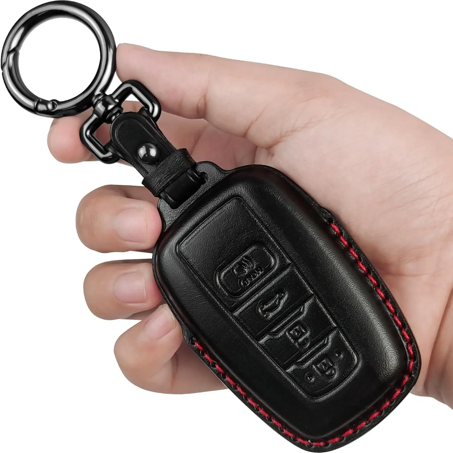 Car Key Case, Faux Leather Car Key Protector, Key Case Protector Compatible with Toyota RAV4 Camry Corolla Avalon C-HR Prius GT86 Highlander