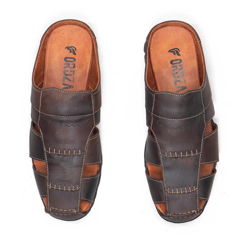 Sandal Slop Pria Kulit Asli / Sendal Slop Sandal selop BT506 6