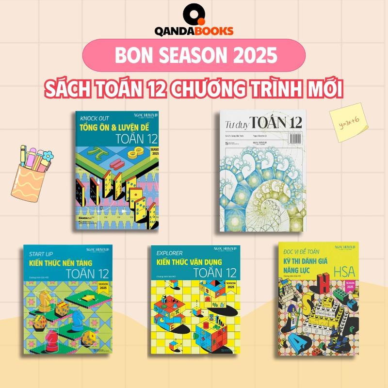 [K12] Sách Toán 12 chương trình mới kèm khoá học VIDEO [BON SEASON 2025] [ [bìa mềm] sách  toán sách  chuyên sách  lấy sách  học sachid