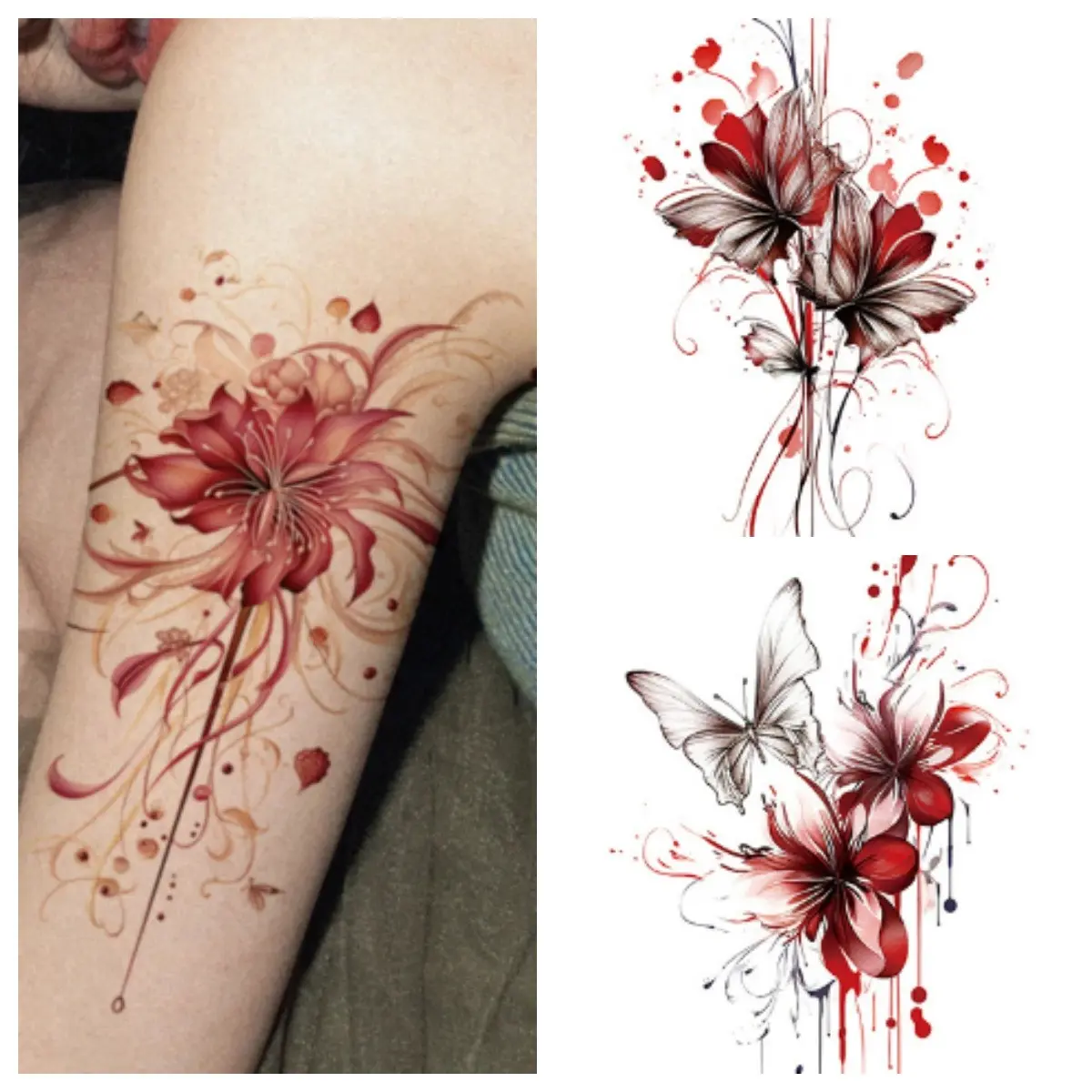 【JIETattoo】Lasts 3 days  24cm*17cm tattoo sticker waterproof long lasting  fake tattoos  temporary tattoo semi permanent tattoo