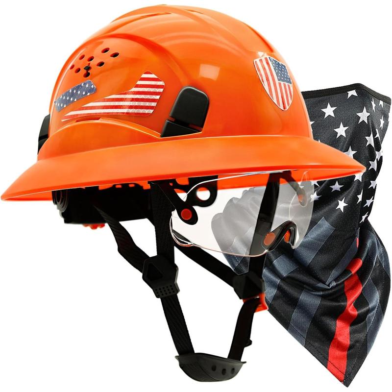 Full Brim Hard Hats Construction OSHA Approved with Visor-Vented Hard ...