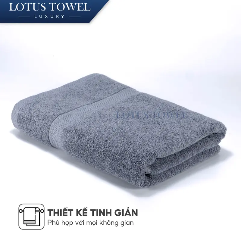 Bộ 3 Khăn ( Khăn Tắm, khăn Gội, Lau mặt) lotustowel Làm Từ Sợi Cotton Cao Cấp, Mềm Mịm, Thấm Hút, Không Ra Màu Dùng cho Nhà Tắm, Spa, Khách sạn, Resort 3