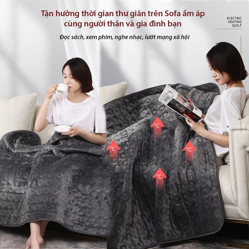Chăn Điện NATIKA công suất 115W dùng để đắp. Chăn sưởi, đệm điện, nệm sưởi 4
